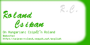 roland csipan business card